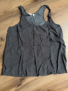 Frenchi Black Polka Dot Sleeveless Tank